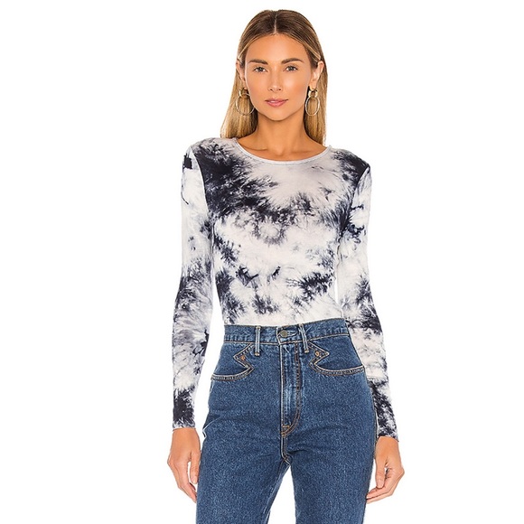 Privacy Please Tops - Privacy Please Baylee Top Indigo Blue Tie Dye